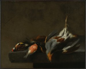 Kuolleiden lintujen asetelma, n. 1660